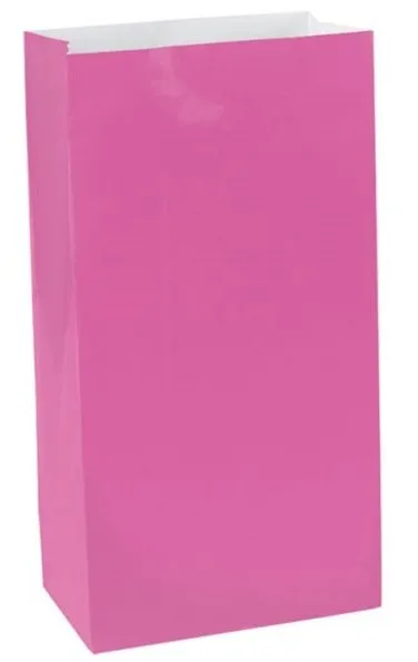 12 sacchetti di carta rosa Basilea 16,5 cm