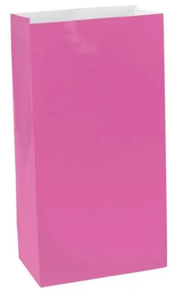 12 sacchetti di carta rosa Basilea 16,5 cm