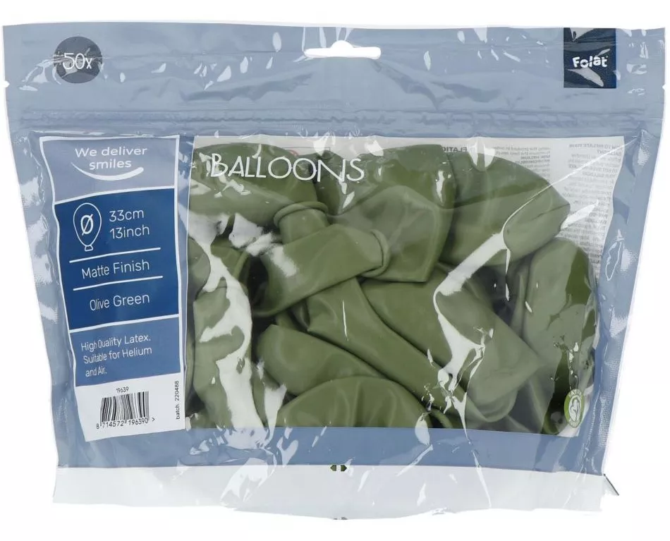 50 Palloncini Nobili Verde Oliva 33cm