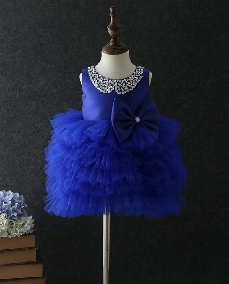Abito da bambina Abito da principessa con fiocco grande e soffice Abito da principessa Full Moon Dres