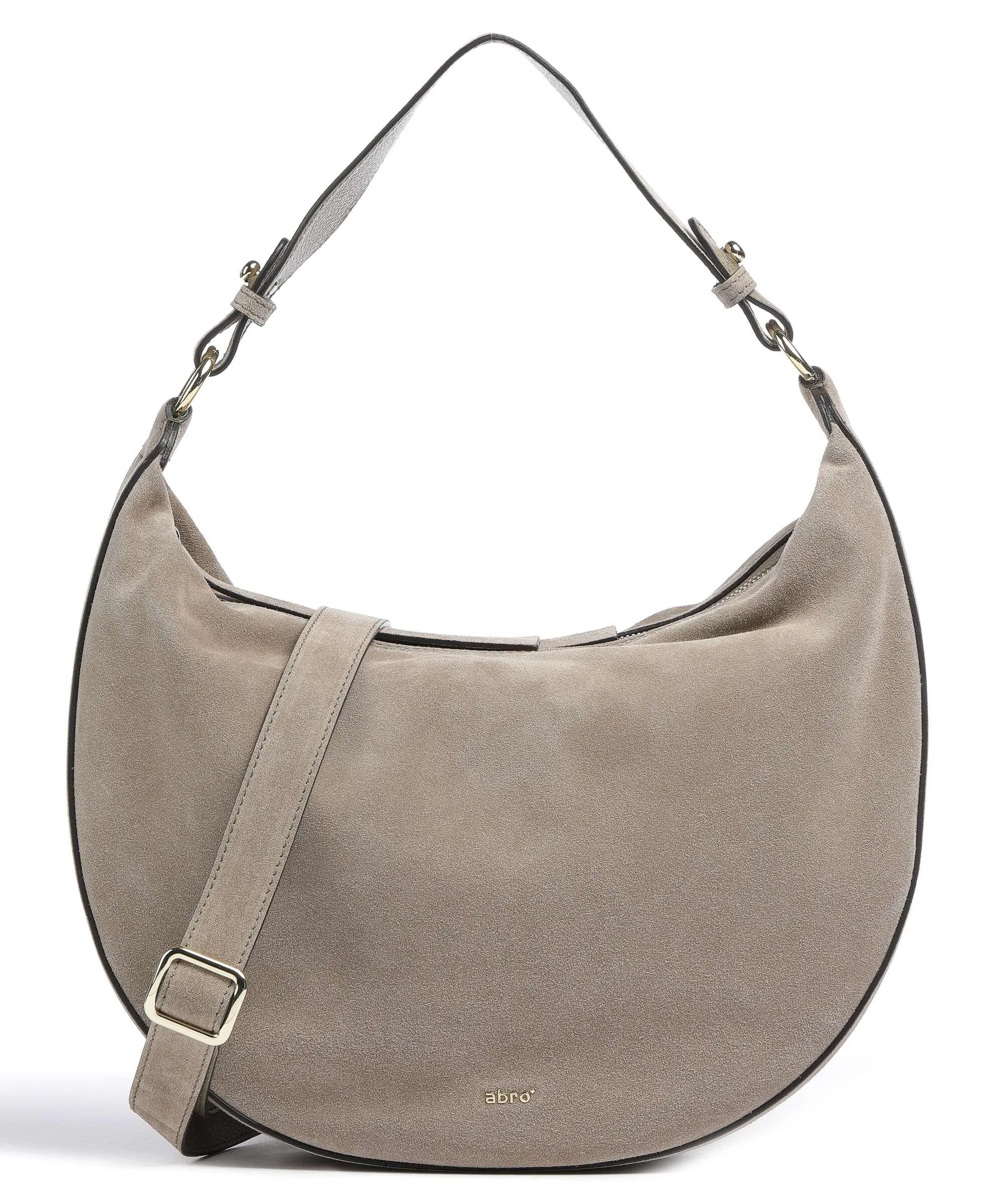  Abro Kaleido Lulu Borsa hobo pelle ruvida taupe  