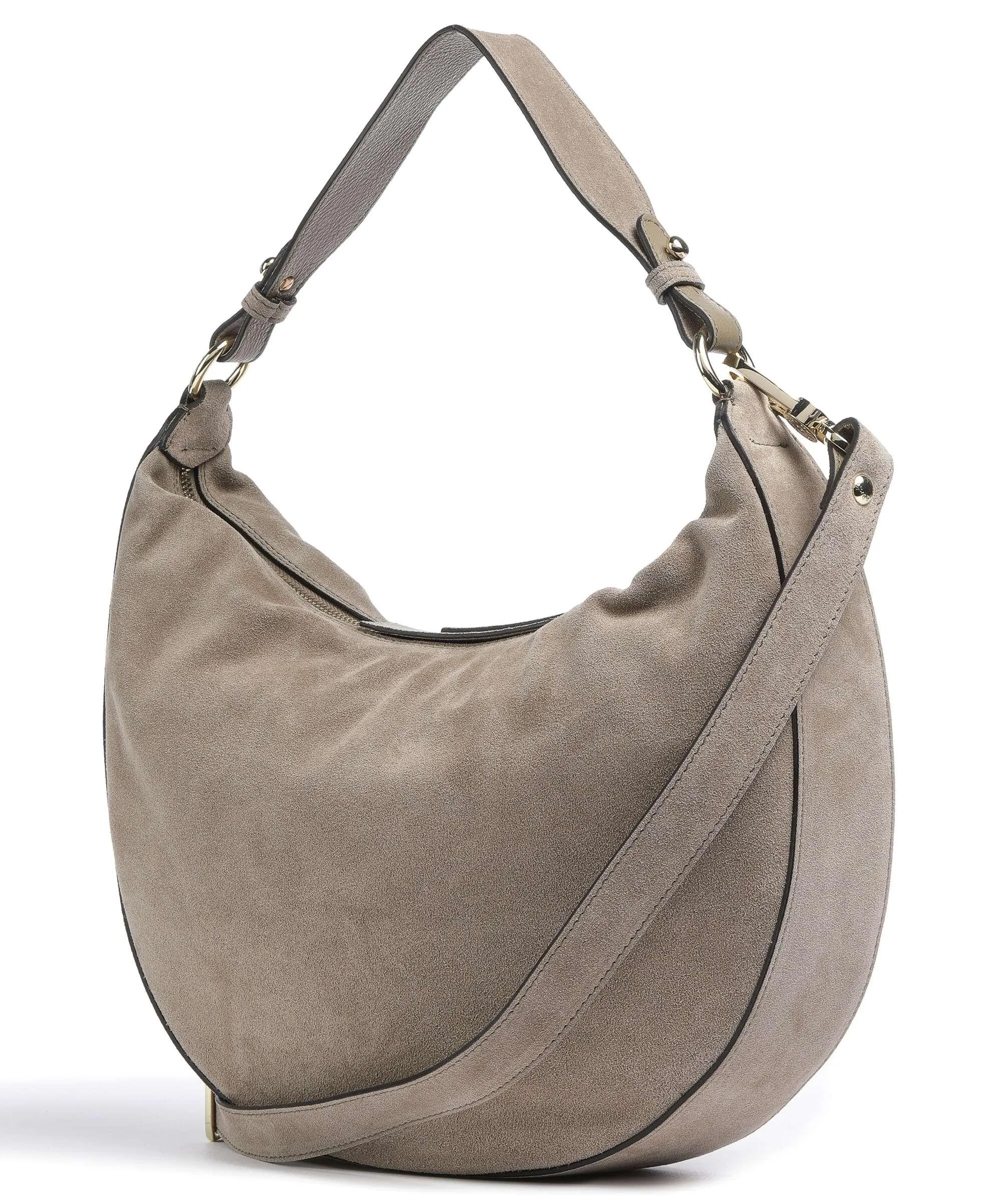  Abro Kaleido Lulu Borsa hobo pelle ruvida taupe  