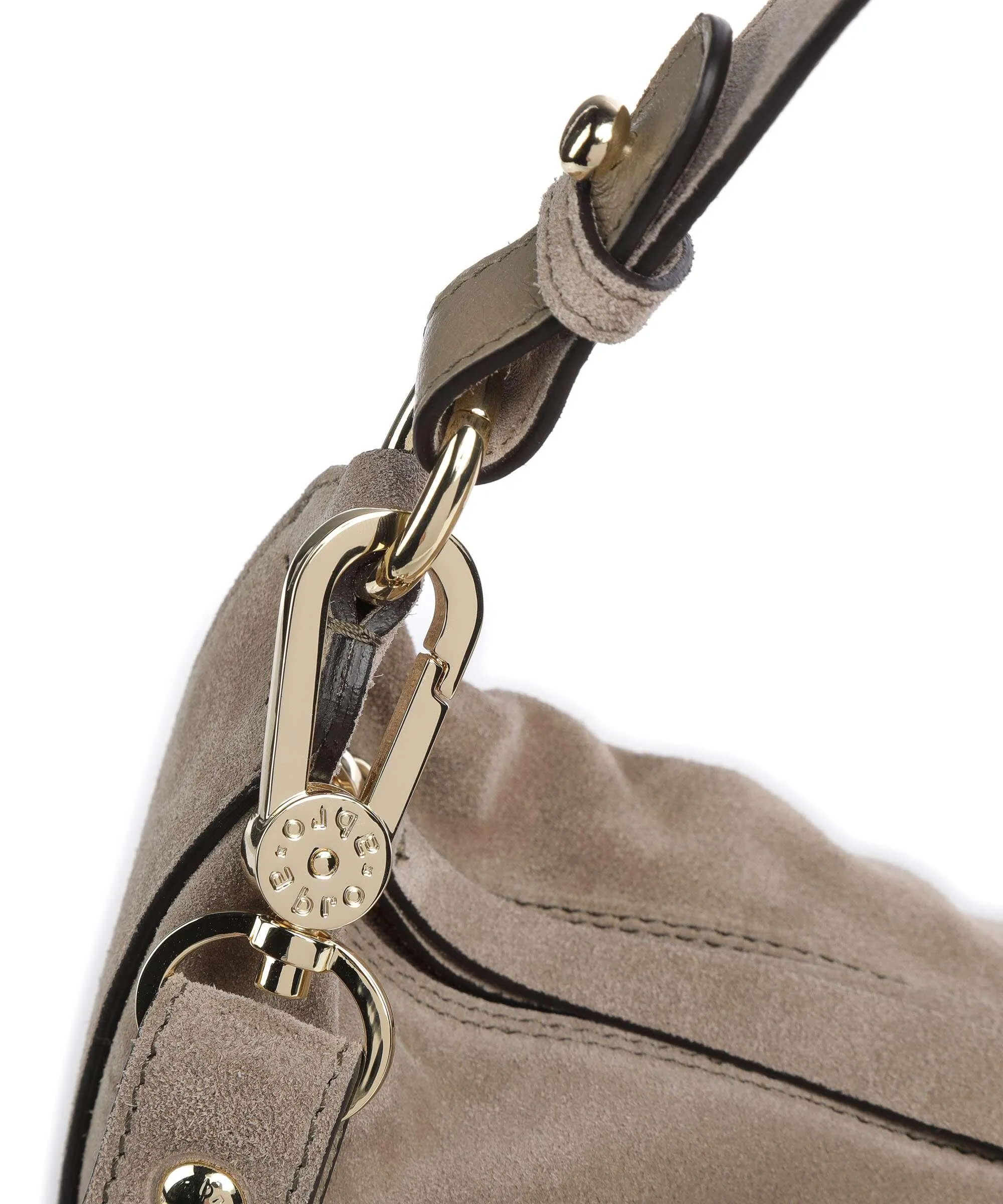  Abro Kaleido Lulu Borsa hobo pelle ruvida taupe  