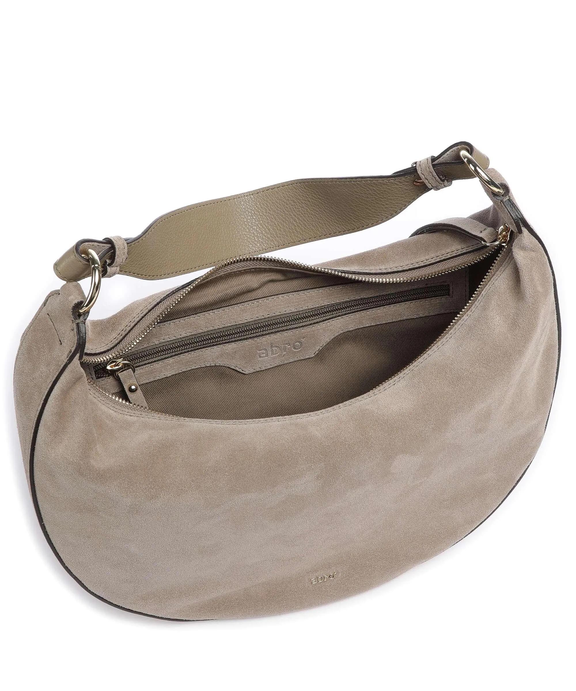  Abro Kaleido Lulu Borsa hobo pelle ruvida taupe  