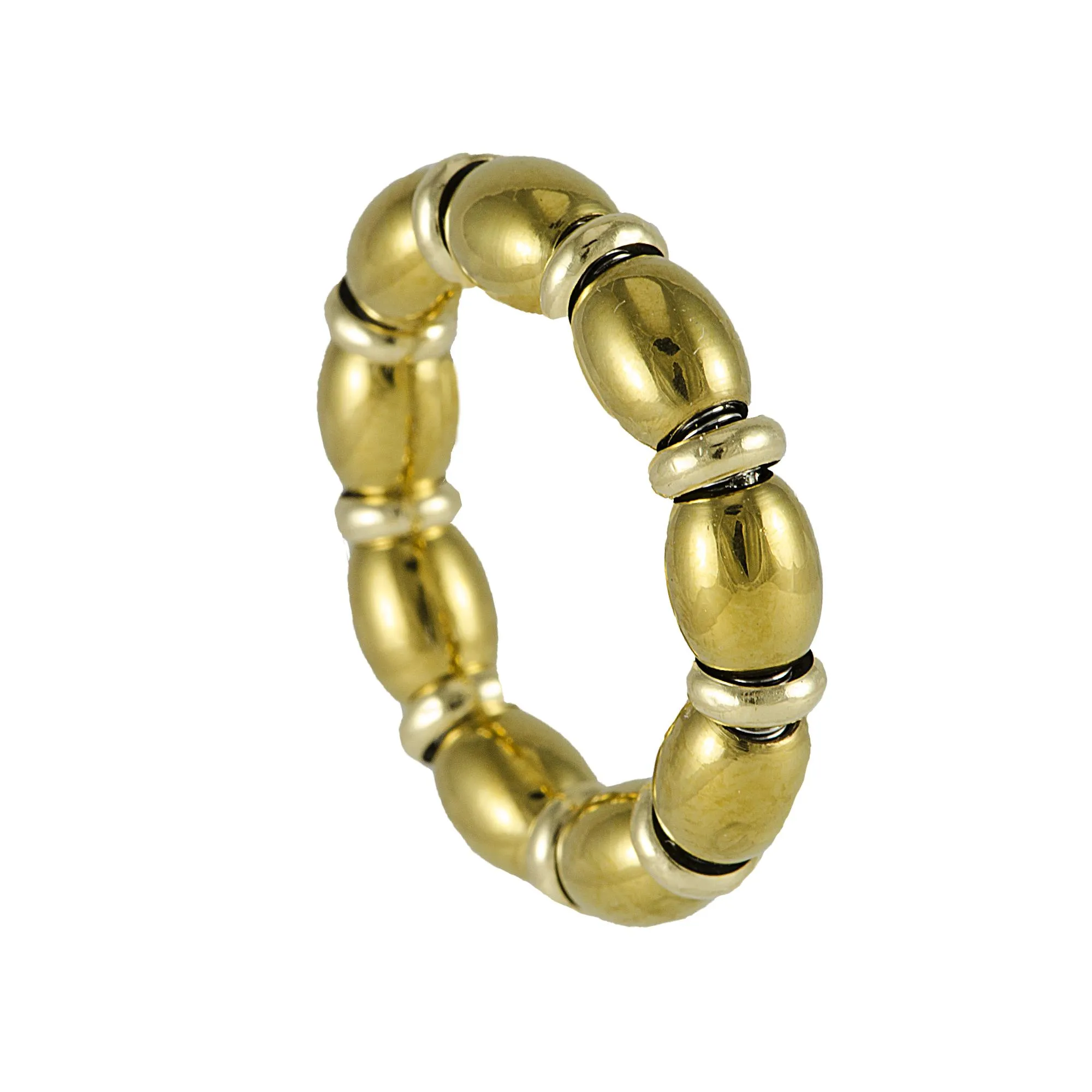 ANELLO IN ACCIAIO E ORO GIALLO MIS 14