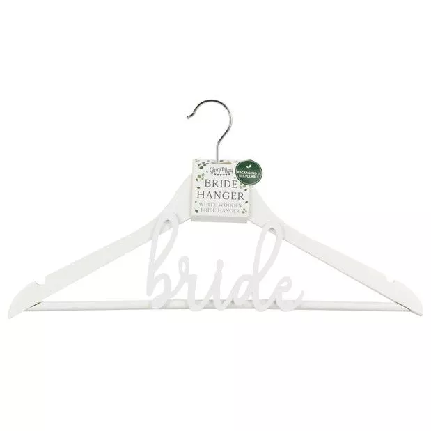 Appendiabiti da sposa in legno bianco