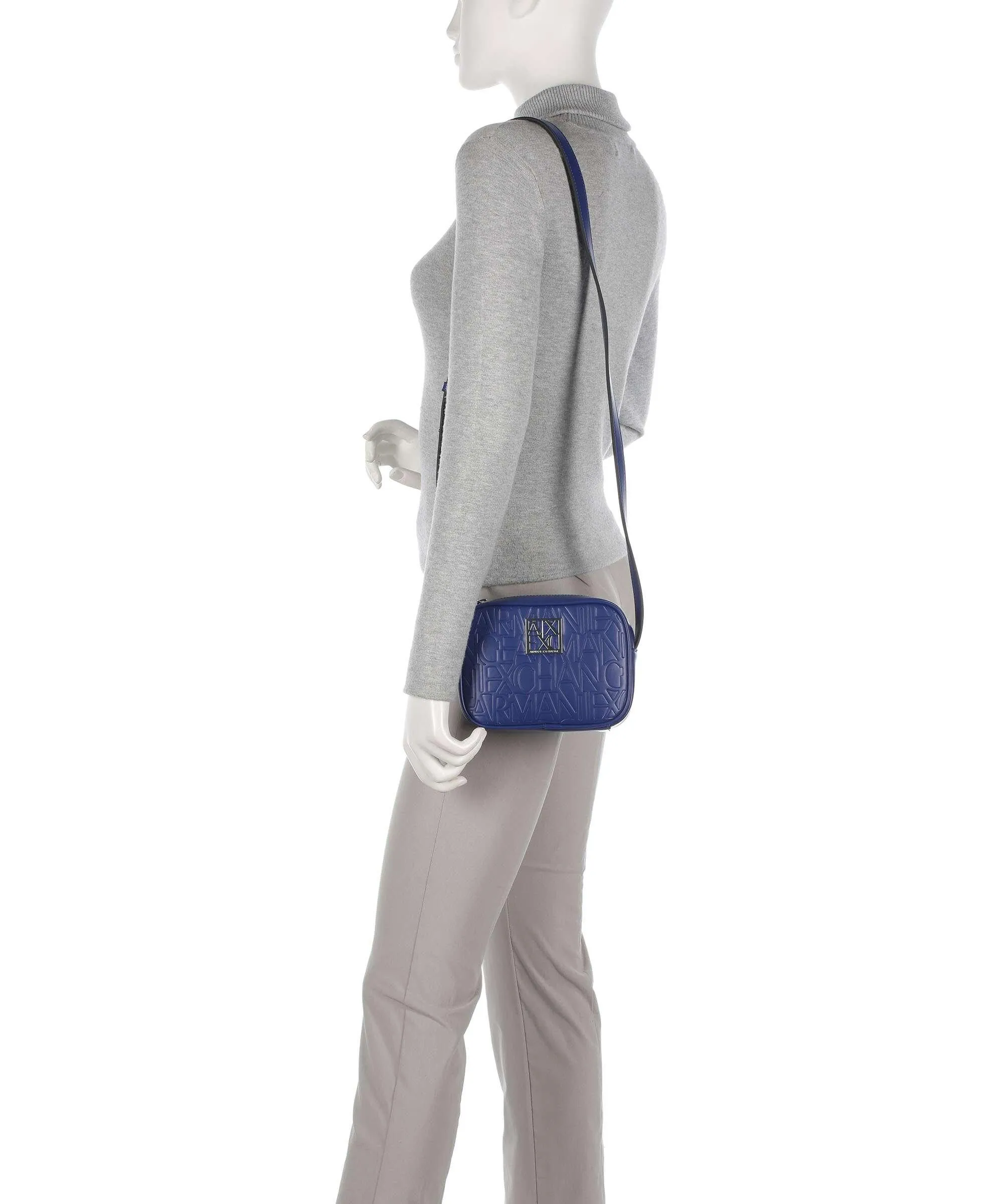  Armani Exchange Borsa a tracolla pelle sintetica blu  
