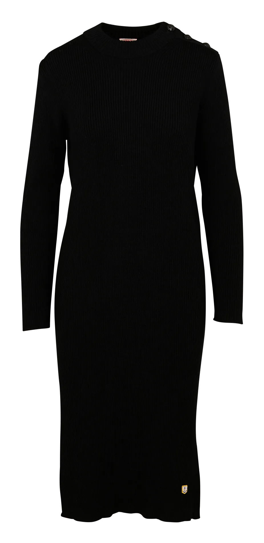  ARMOR LUX   HERITAGE - Abito lungo diritto con collo alto in lana | Nero