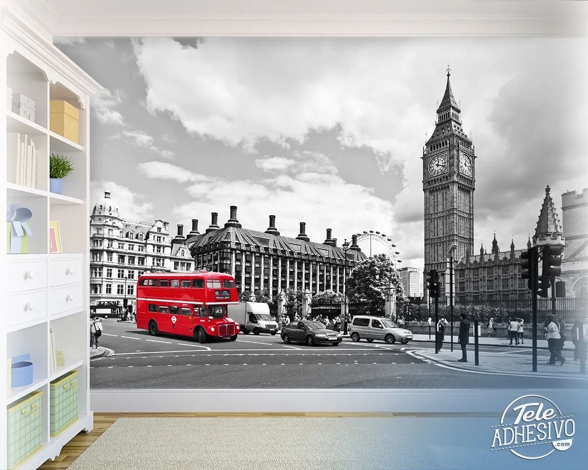 Autobus a Westminster - FOTOMURALI