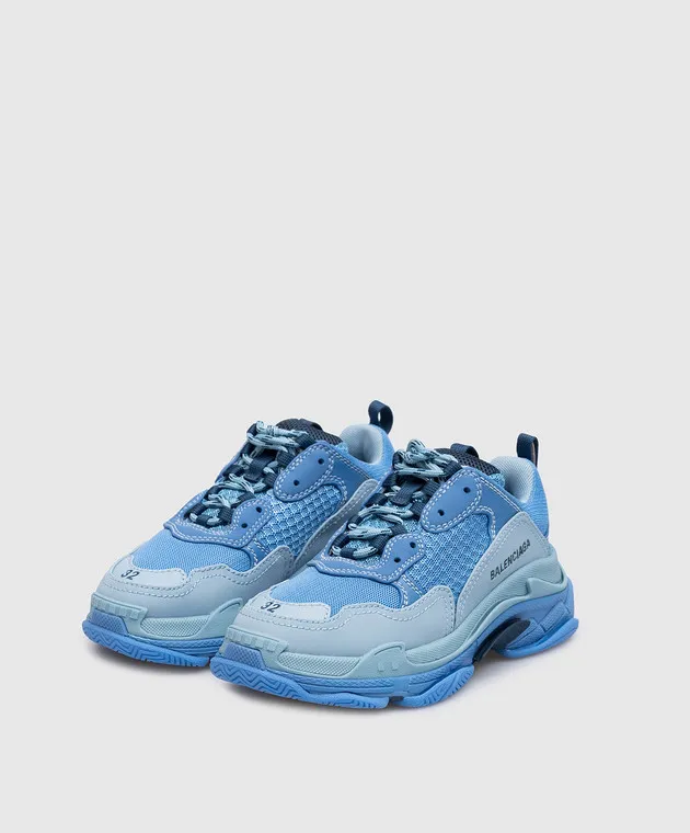 Balenciaga Scarpe da ginnastica Triple S di colore celeste 654251W2FW4