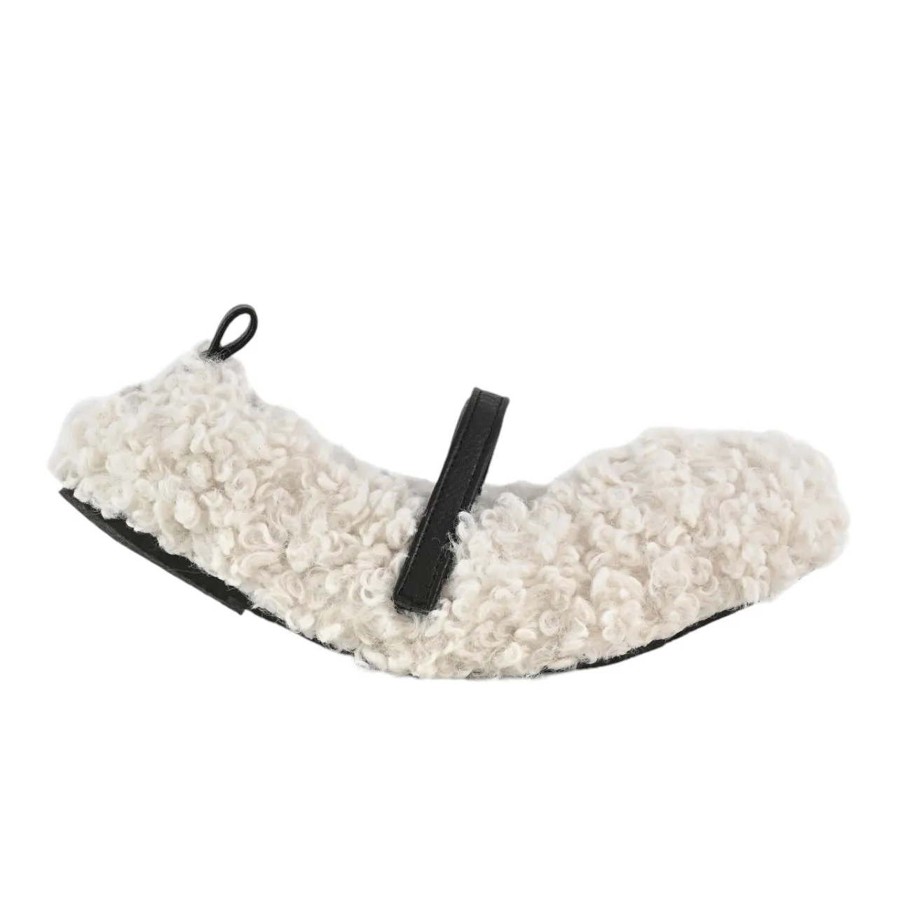Ballerina bianca in pelo teddy per bambina