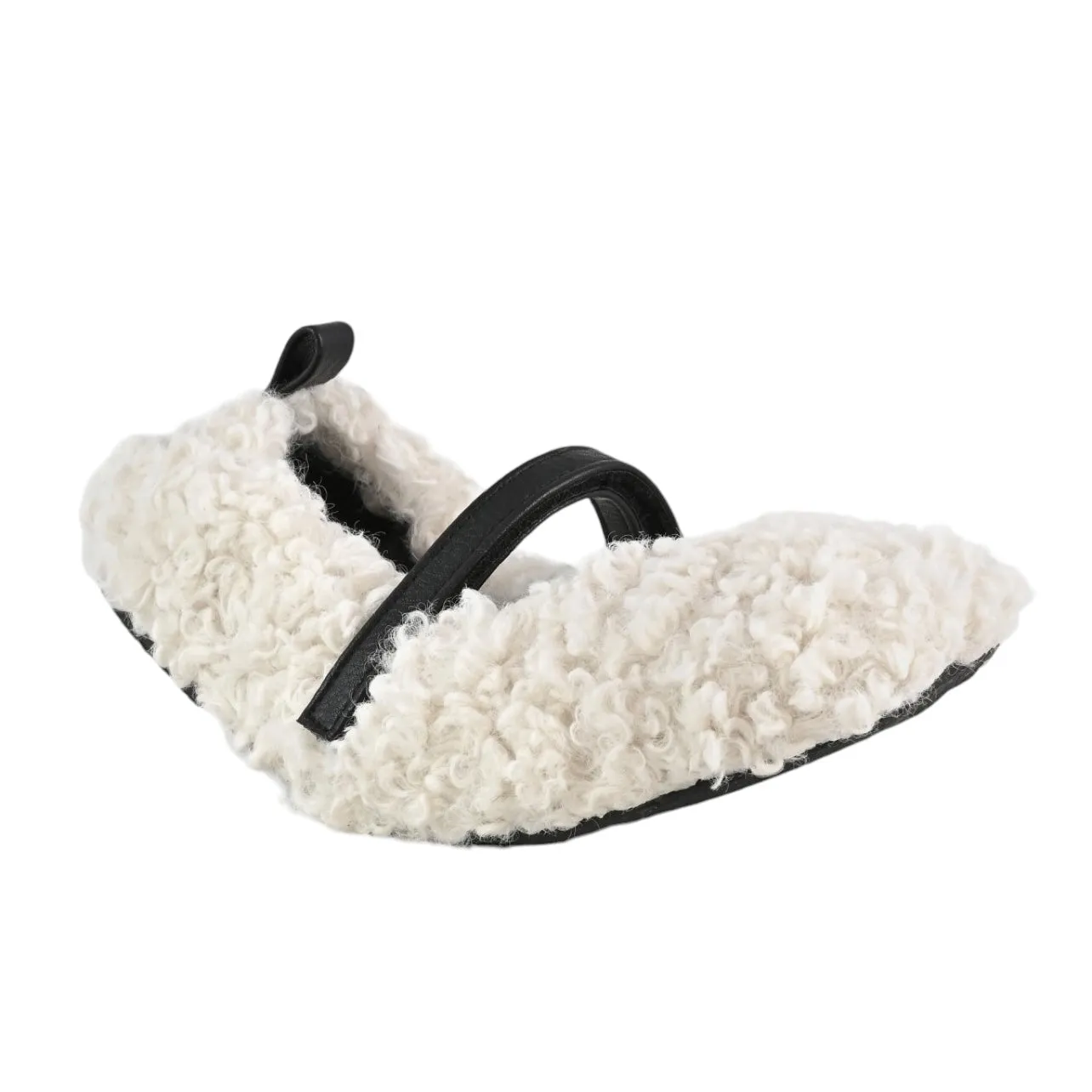 Ballerina bianca in pelo teddy per bambina