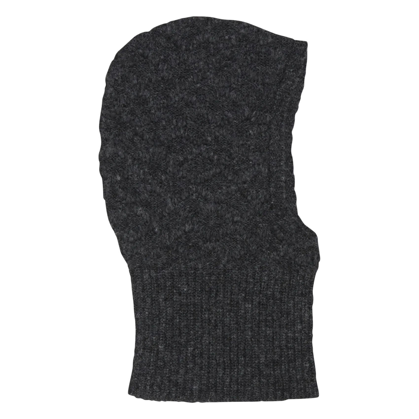  BECKSONDERGAARD   CABLE - Cappuccio in maglia a coste in misto lana | Grigio