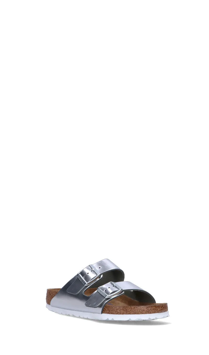 BIRKENSTOCK ARIZONA Ciabatta donna argento