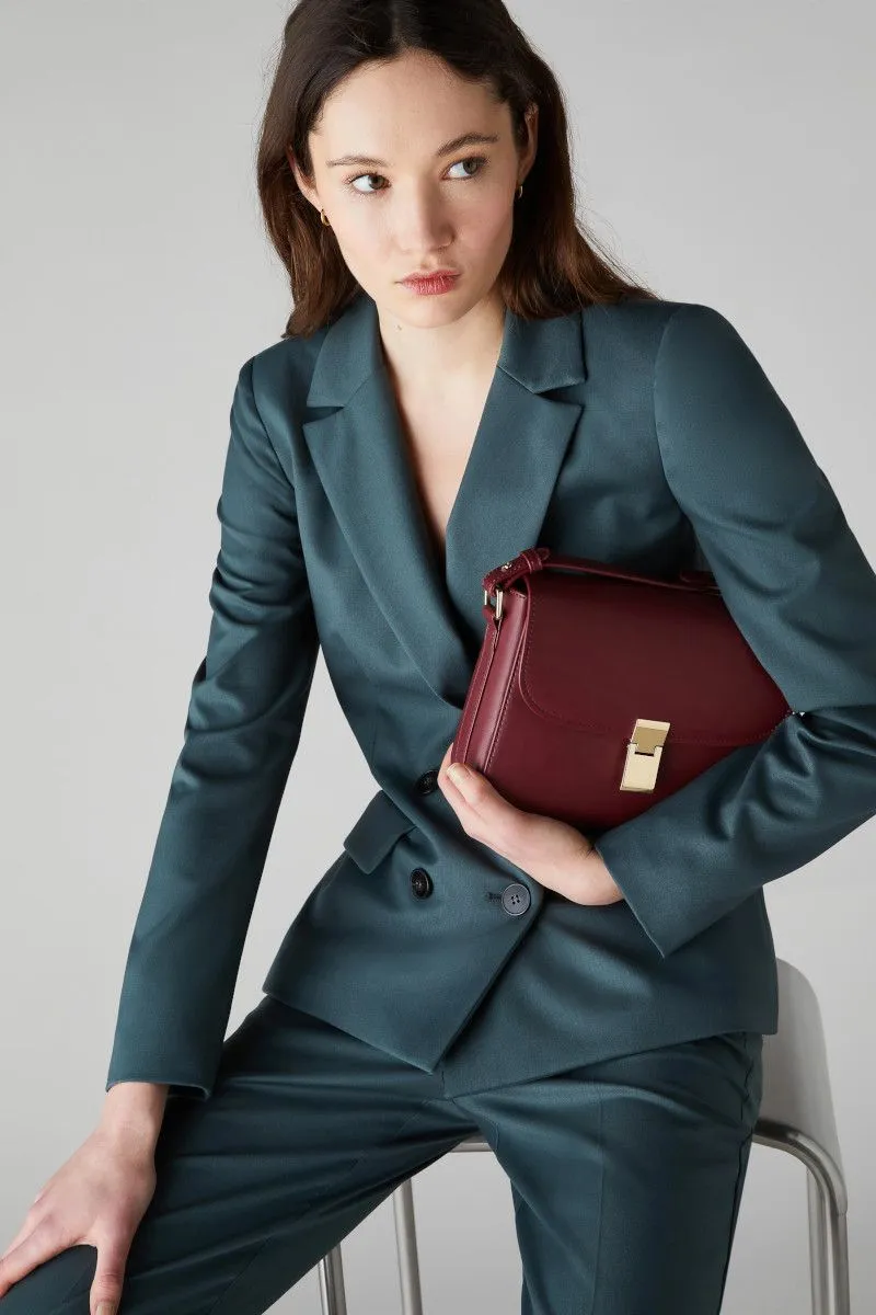 Blazer doppiopetto in flanella donna Verde