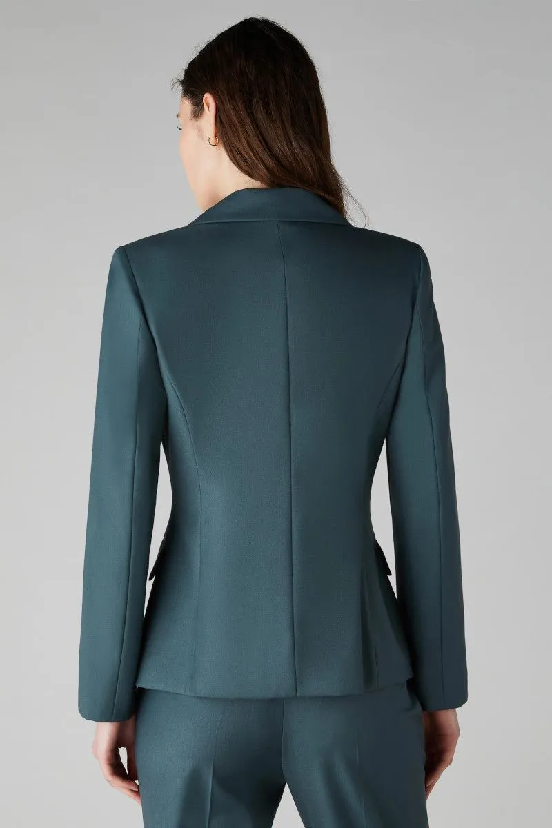 Blazer doppiopetto in flanella donna Verde