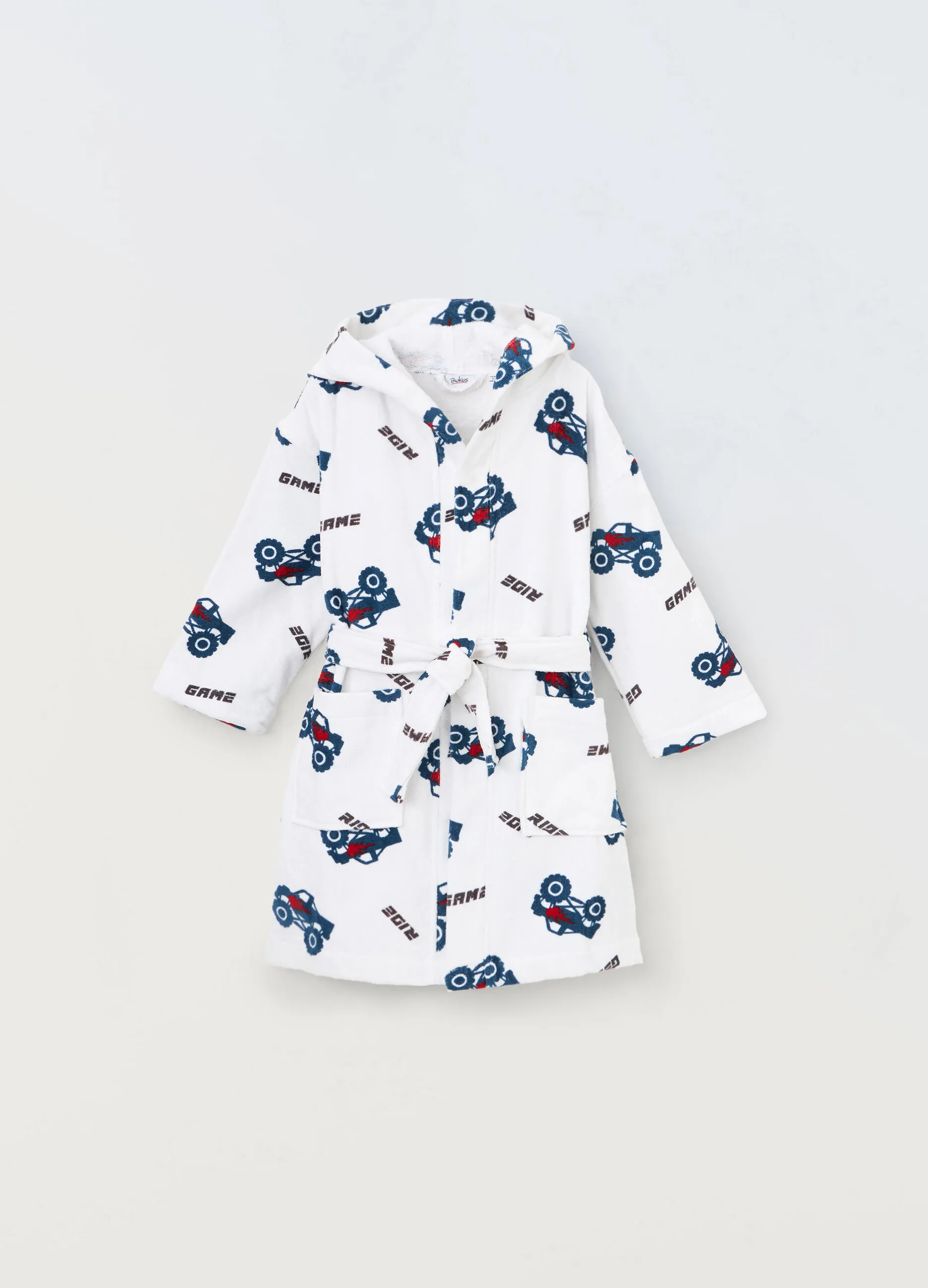 BLUKIDS  Accappatoio in velours di puro cotone bambino