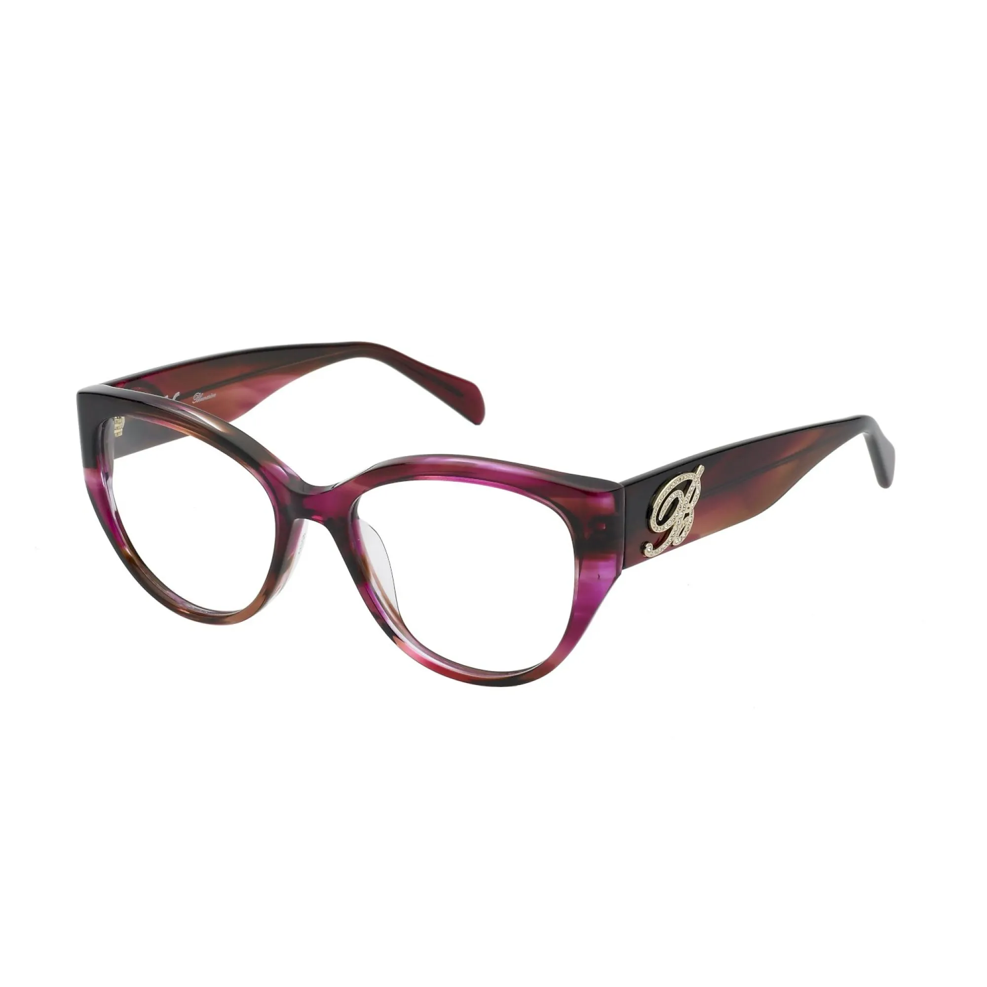   Blumarine VBM775W - 06BX Rosso Striato Lucido | Occhiale Da Vista Donna 