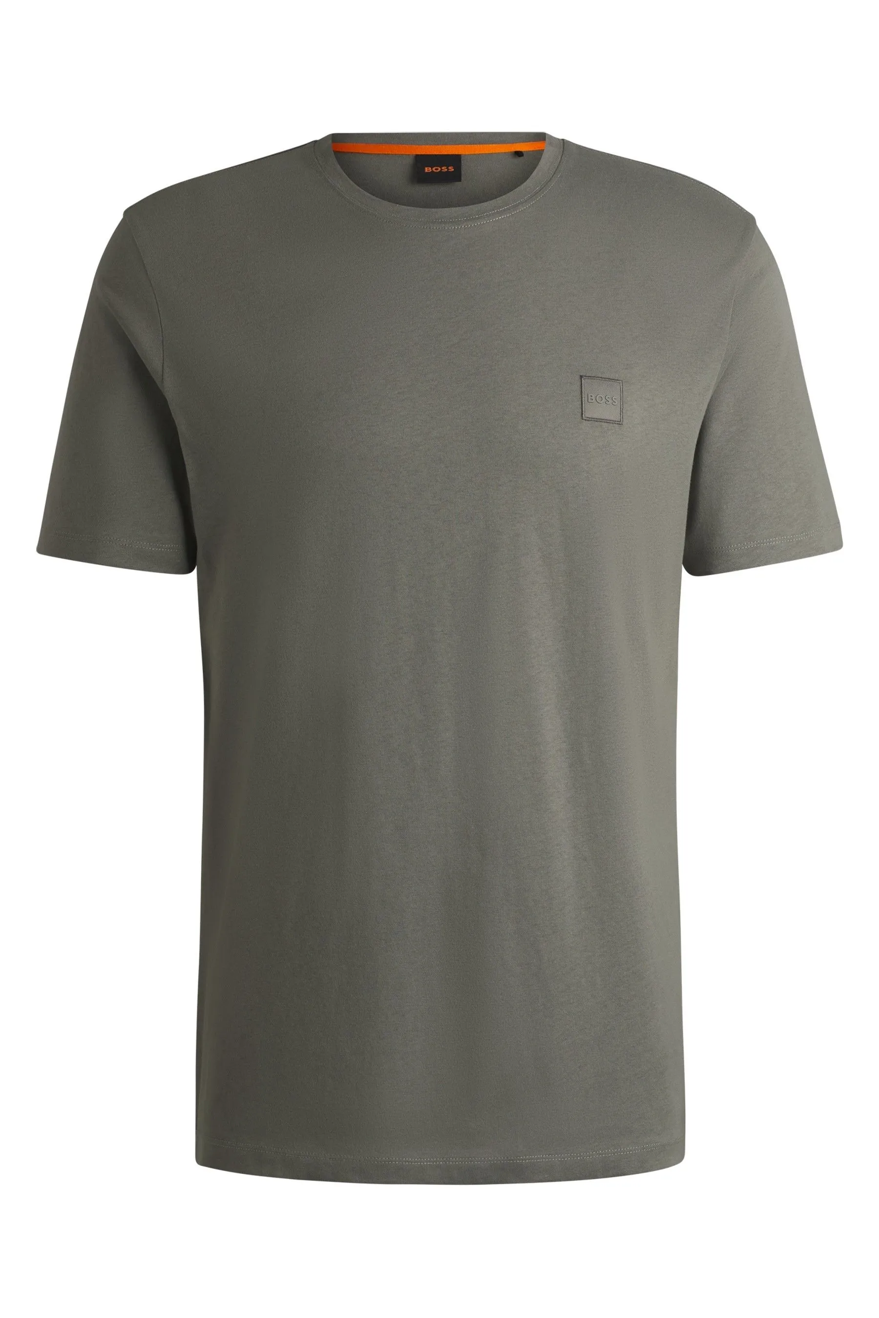 BOSS BOSS T Shirt in cotone con toppa con logo    