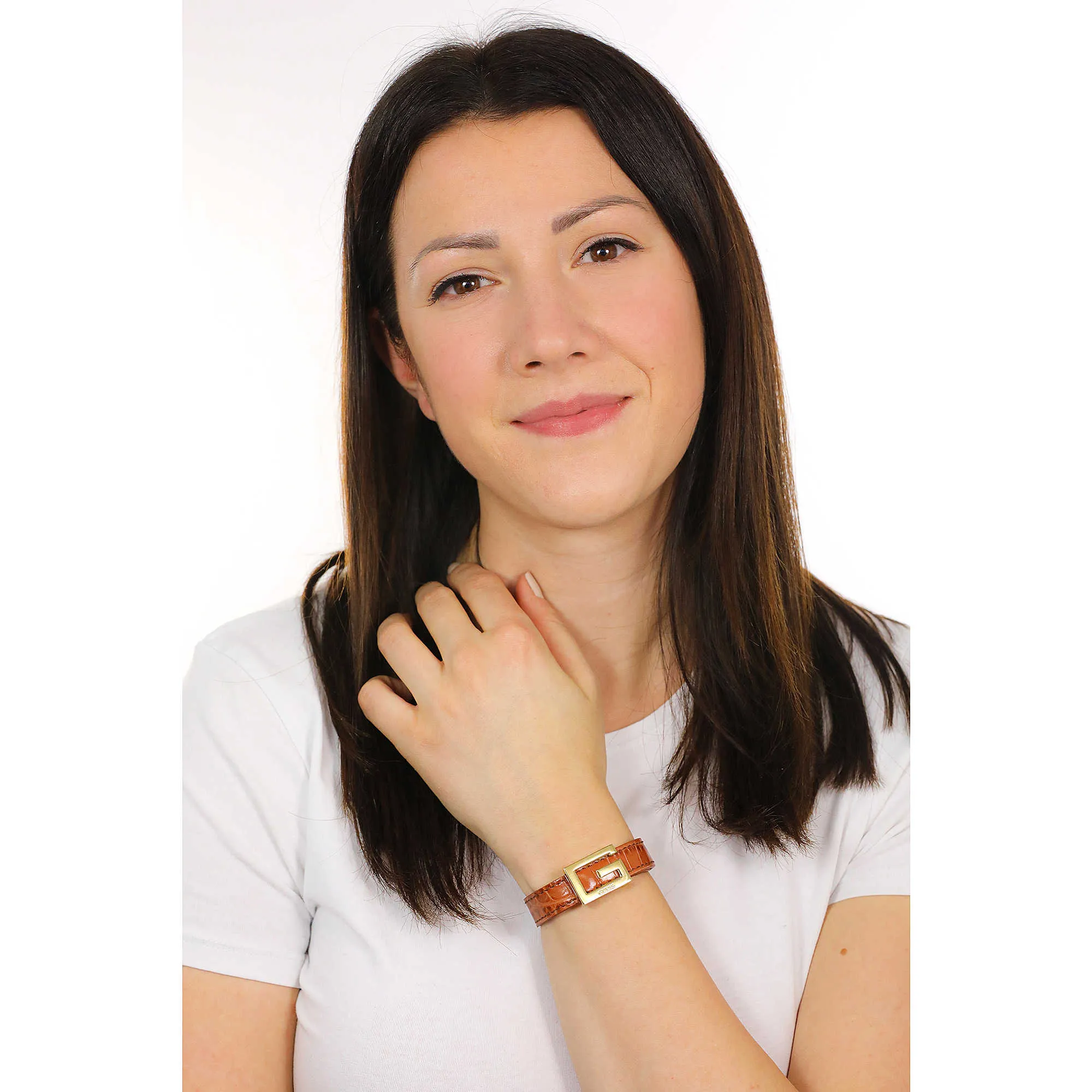 bracciale donna gioielli Guess Leather Glam