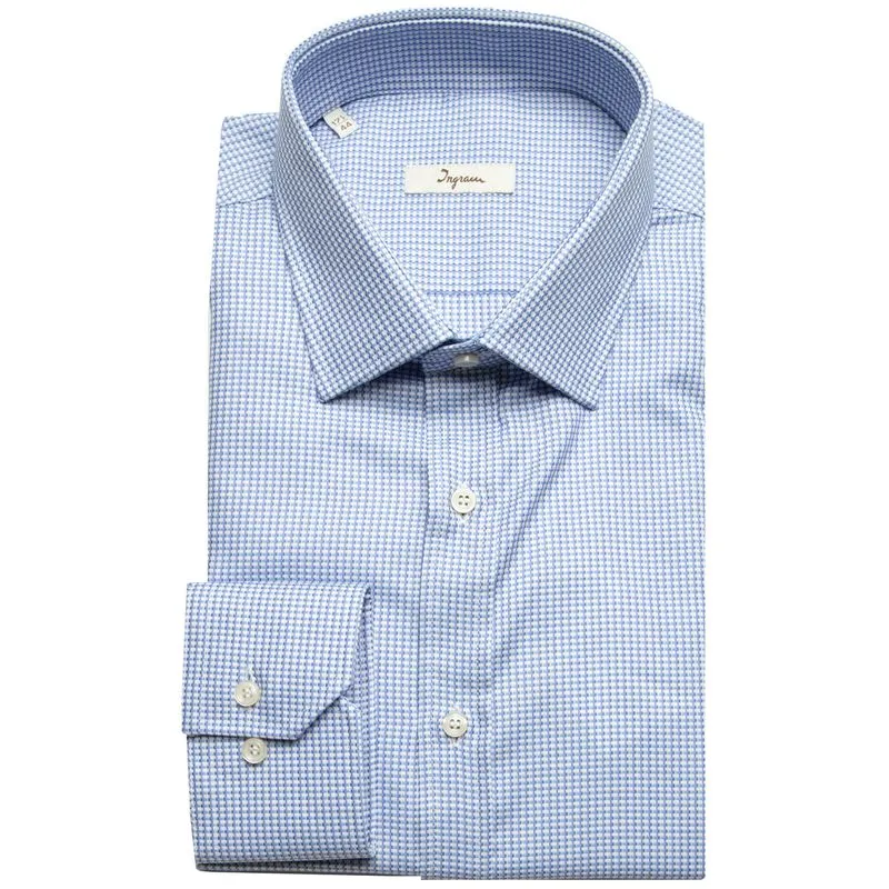 Camicia a quadrettini in cotone classic fit 