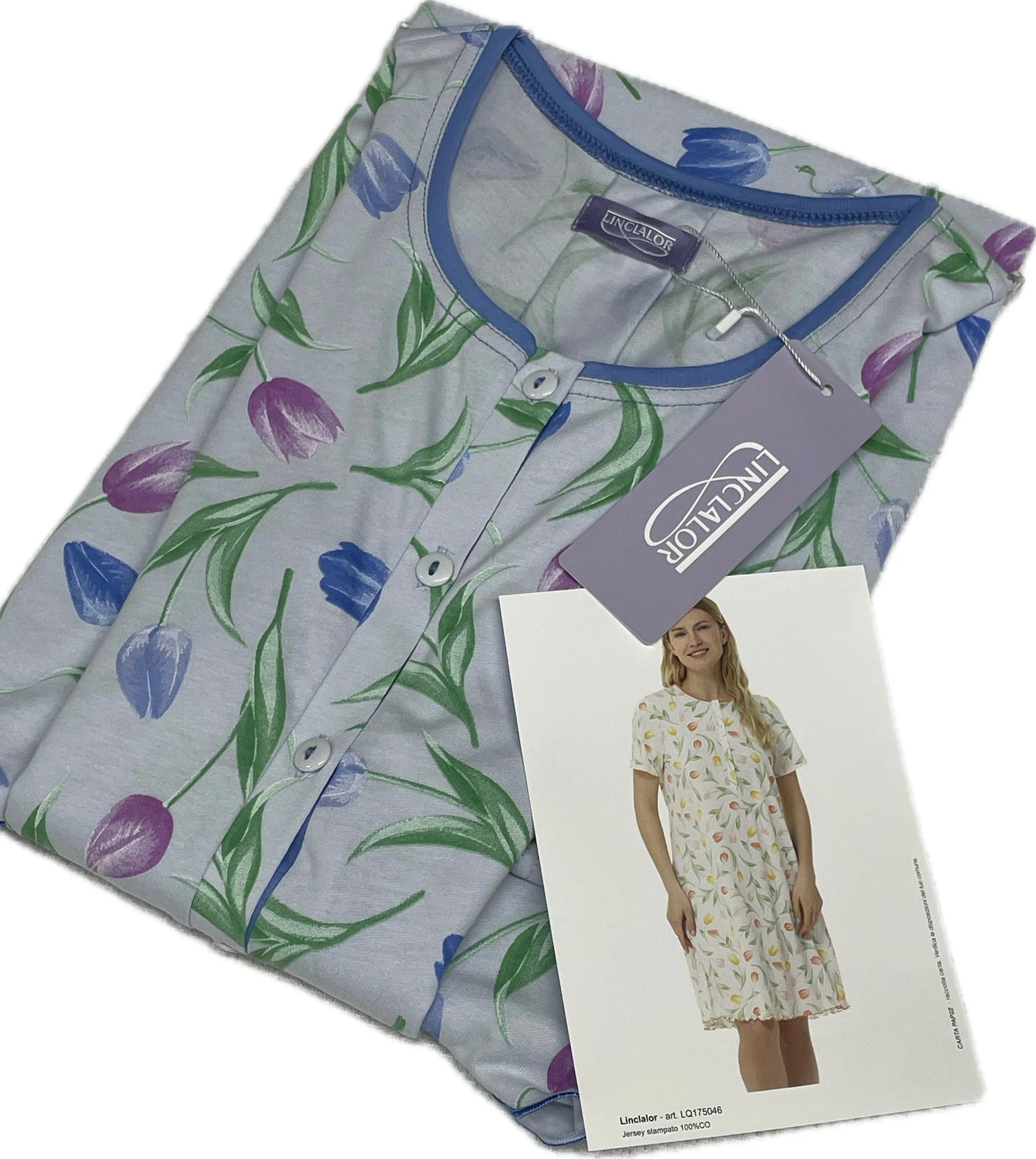 Camicia da notte Tulipano manica corta Linclalor