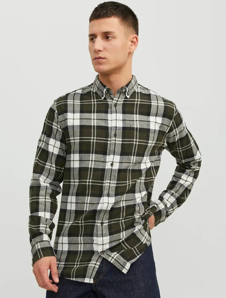 Camicia Manica Lunga Flanella Jack & Jones - Rosin