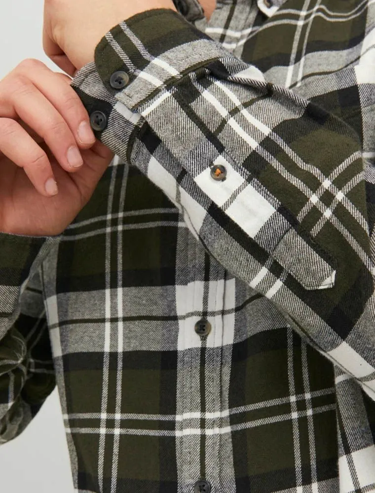 Camicia Manica Lunga Flanella Jack & Jones - Rosin