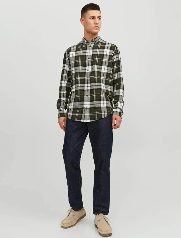 Camicia Manica Lunga Flanella Jack & Jones - Rosin