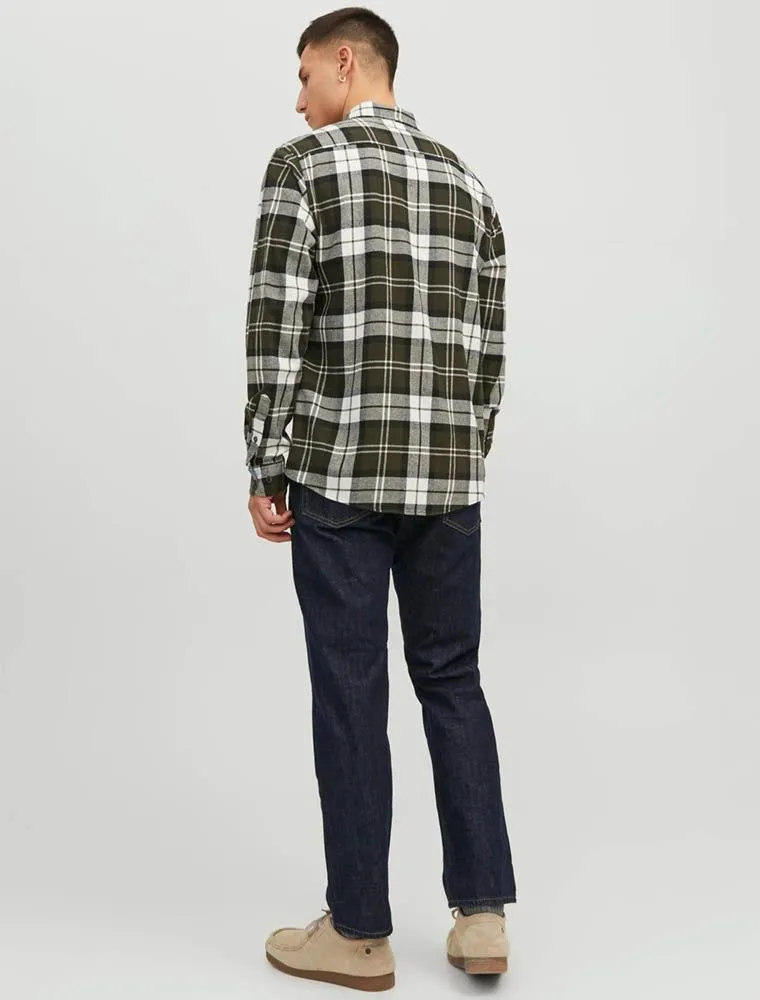 Camicia Manica Lunga Flanella Jack & Jones - Rosin