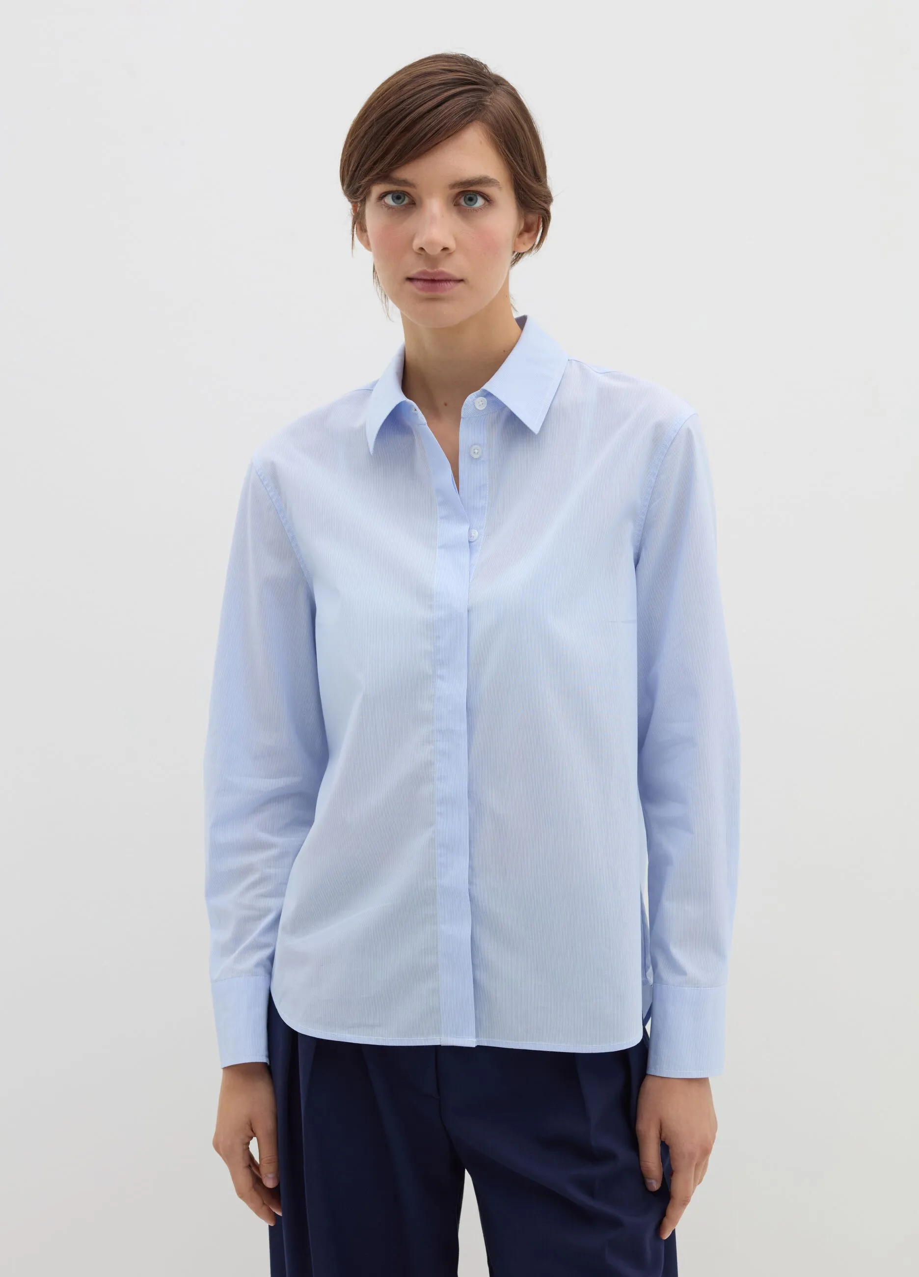 Camicia regular fit in popeline