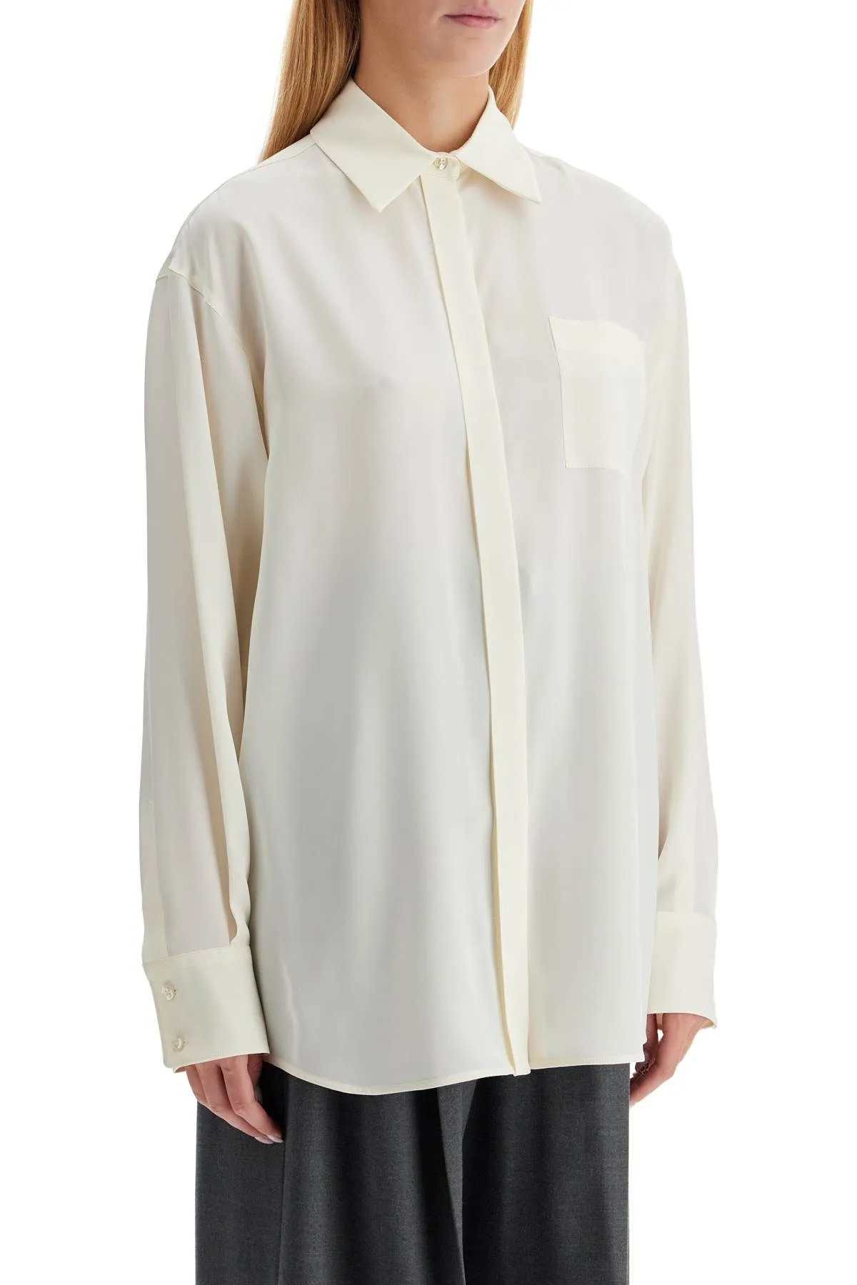 Camicia 'Tonale' in crepe de chine di seta
