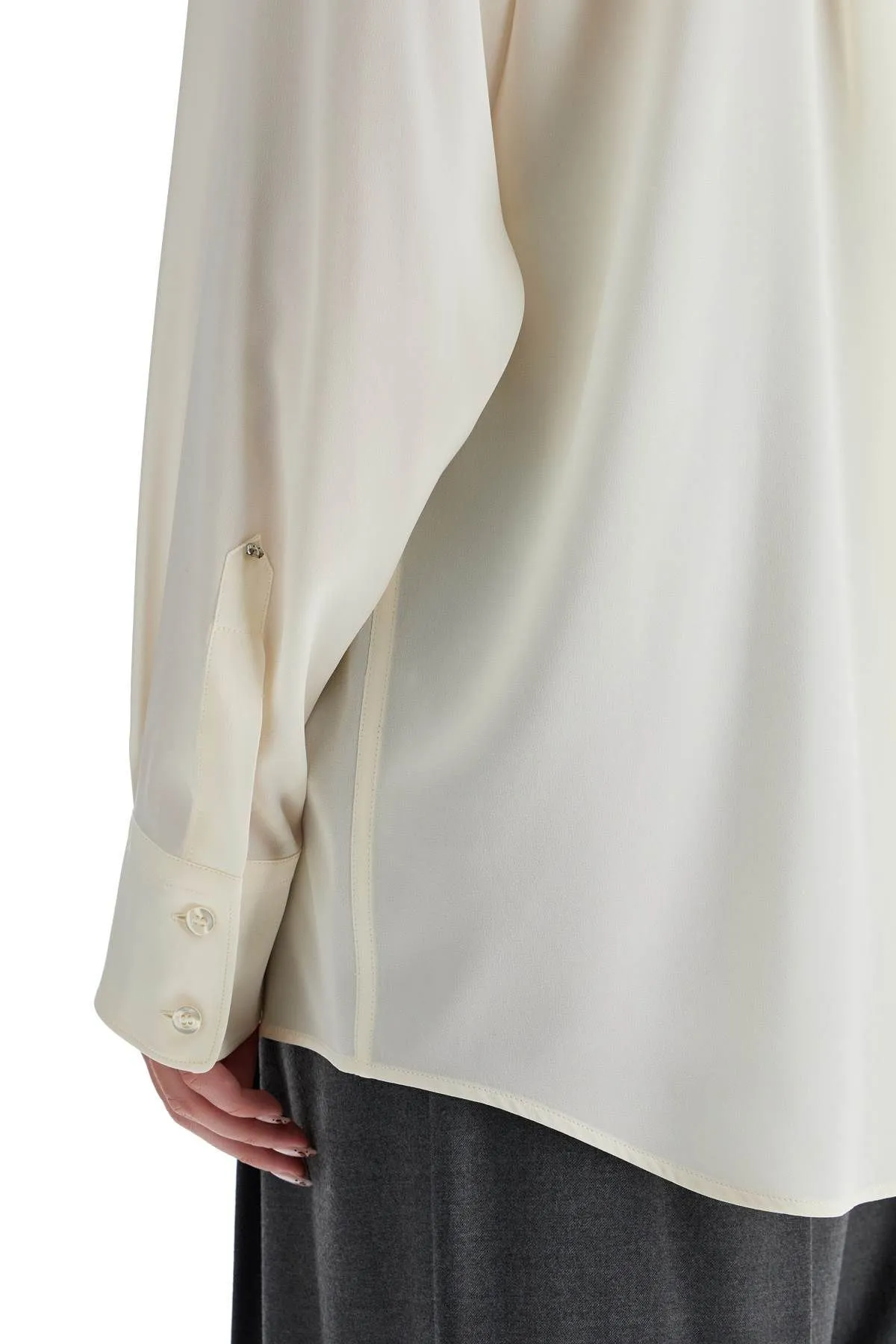 Camicia 'Tonale' in crepe de chine di seta