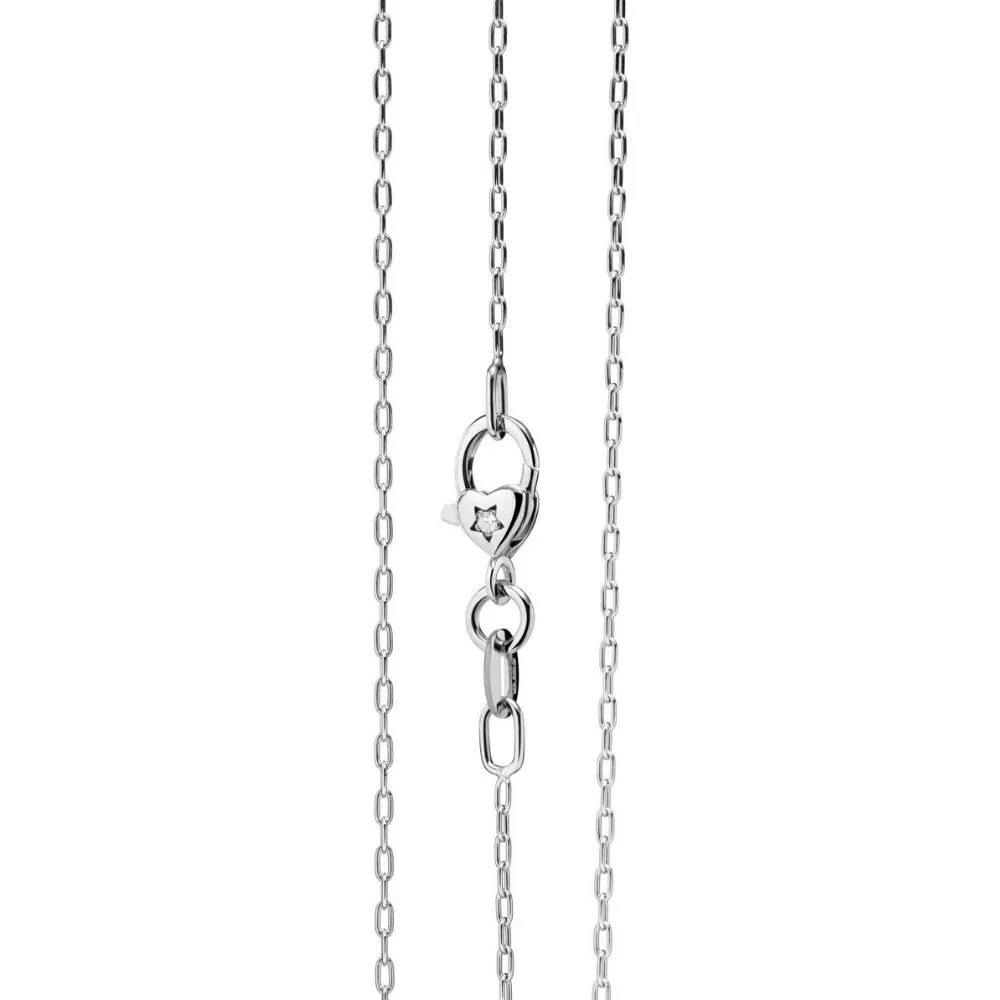 Catena Le Bebè in Oro Bianco con Diamante – Suonamore – SNMA004