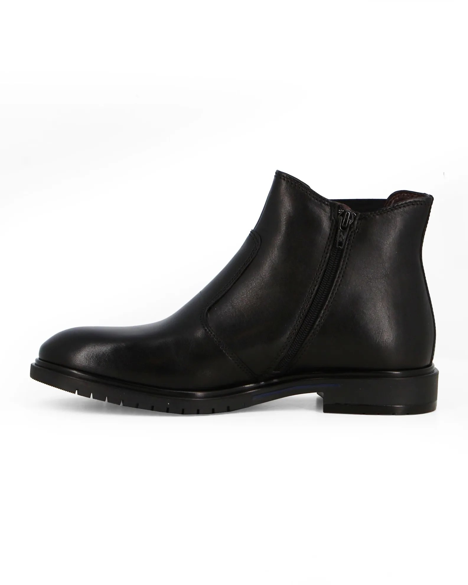 CLASS MAN - Beatles da uomo nero in VERA PELLE con zip laterale                                            Previous productCLASS