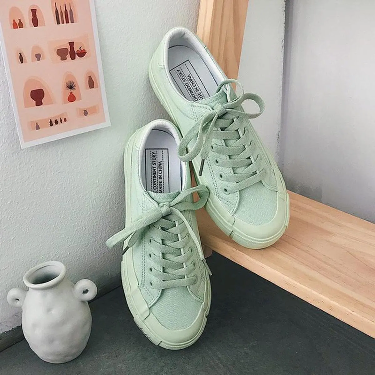 Classici scarpe di tela da donna di marca Scarpe da ginnastica di moda Scarpe da donna Nuove scarpe con plateau stringate di alt
