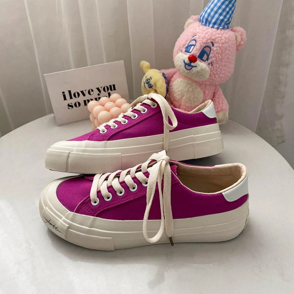 Classici scarpe di tela da donna di marca Scarpe da ginnastica di moda Scarpe da donna Nuove scarpe con plateau stringate di alt