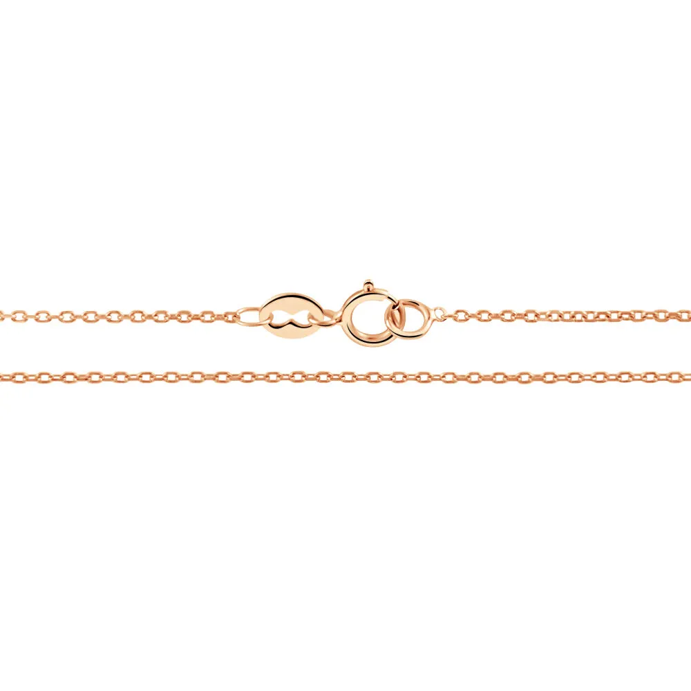 Collana Cuore Jasmine Oro Rosa 750/1000 Maglia Forzatina Morganite Rosa 0,4 ct Diamante Bianco 0,04 ct 40+2 cm 1688171