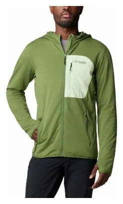 Columbia Triple Canyon Grid Pile con cappuccio verde