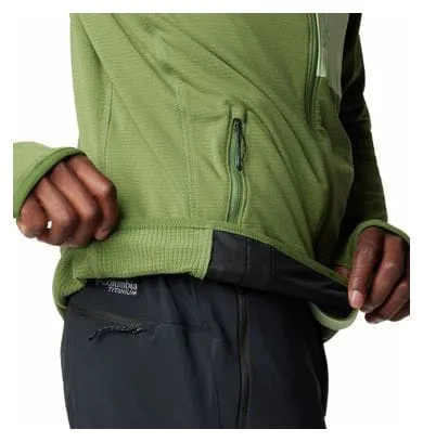 Columbia Triple Canyon Grid Pile con cappuccio verde