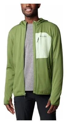 Columbia Triple Canyon Grid Pile con cappuccio verde