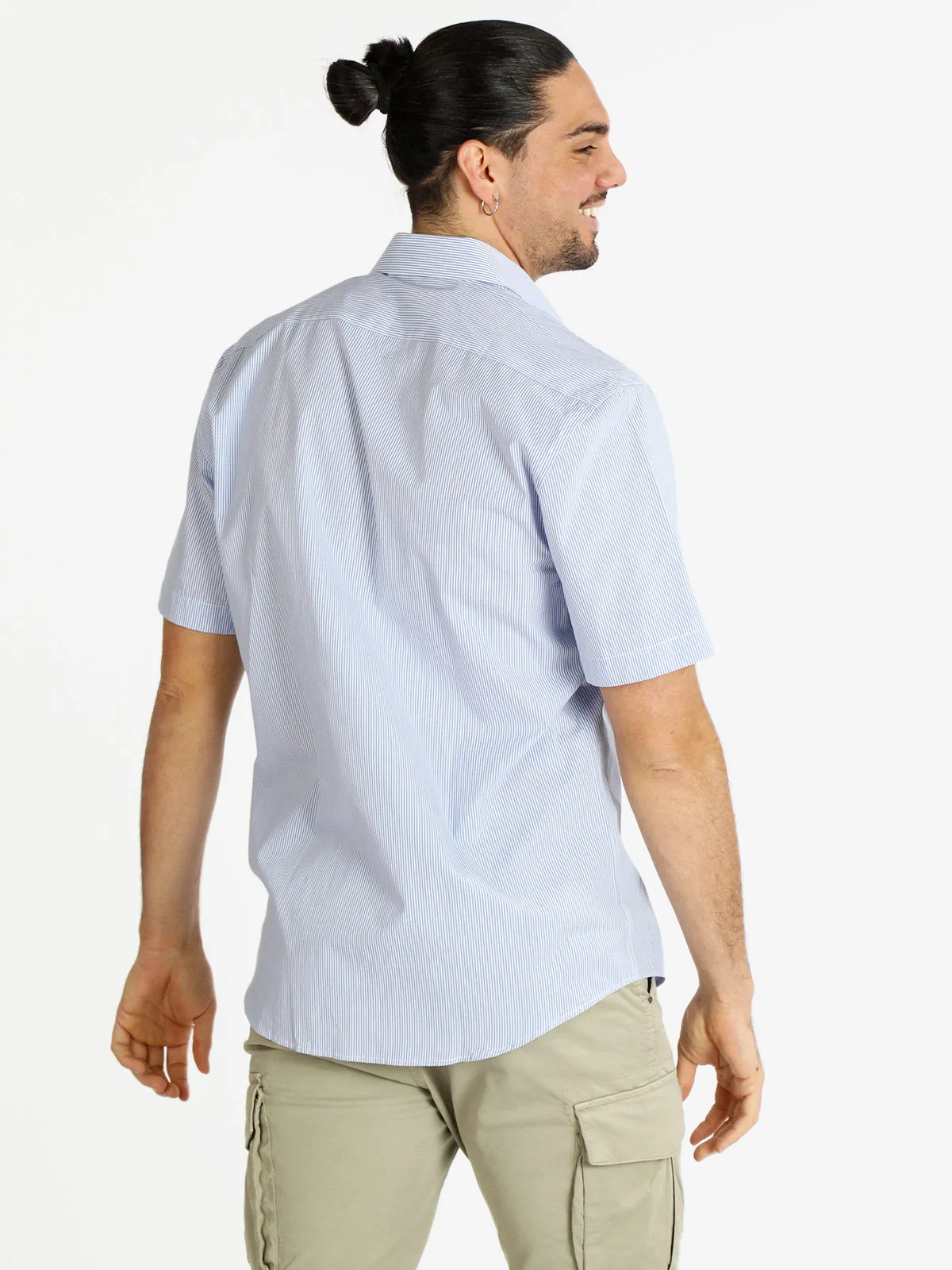 Coveri Collection Chemise en coton à manches courtes pour homme