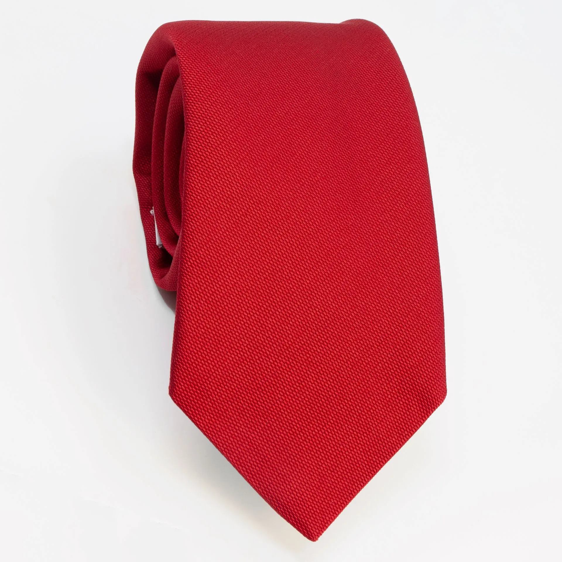Cravatta rossa in seta jacquard