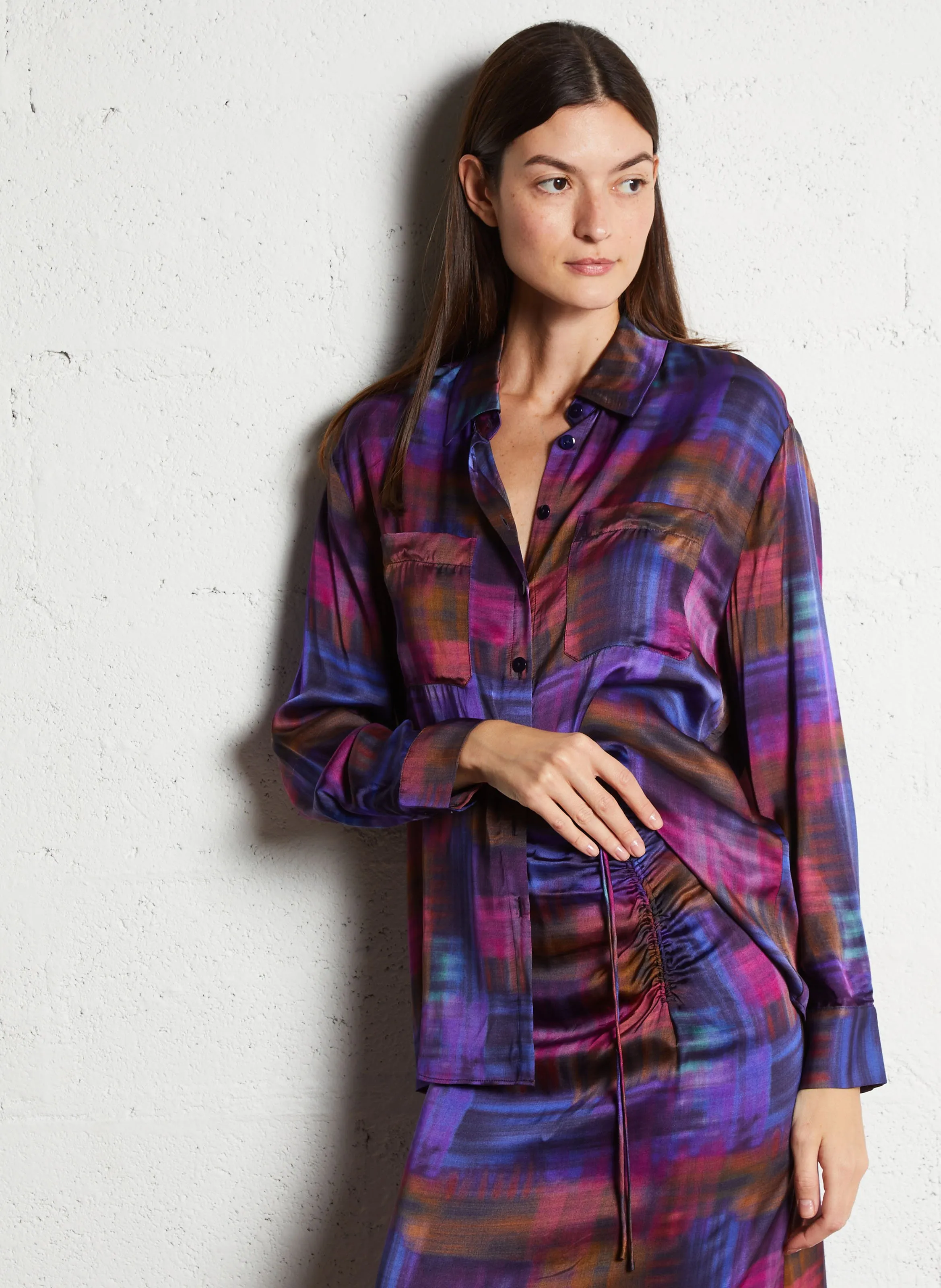  DES PETITS HAUTS   EVAN - Camicia colletto classico | Multicolore