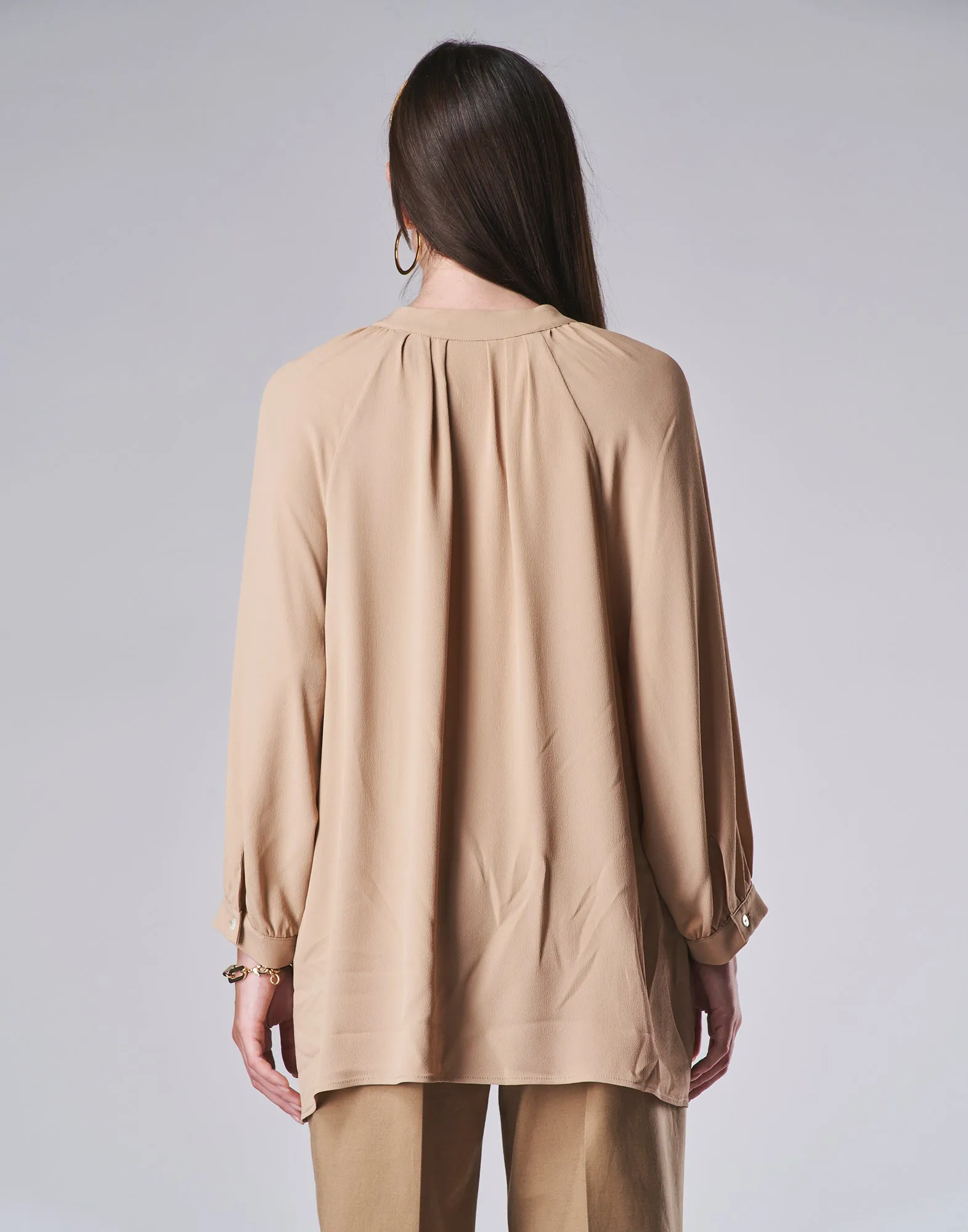 DOUUOD Camicia in Misto Seta