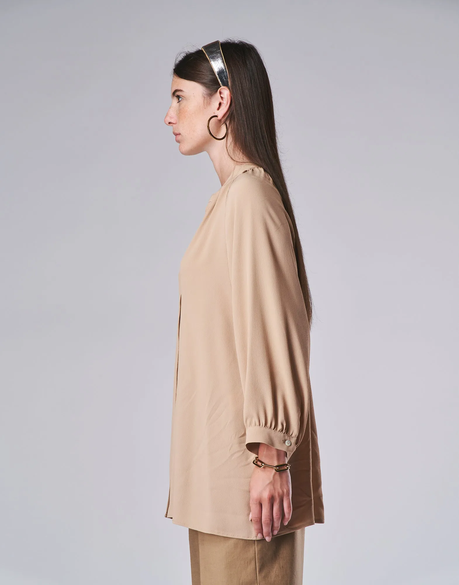 DOUUOD Camicia in Misto Seta