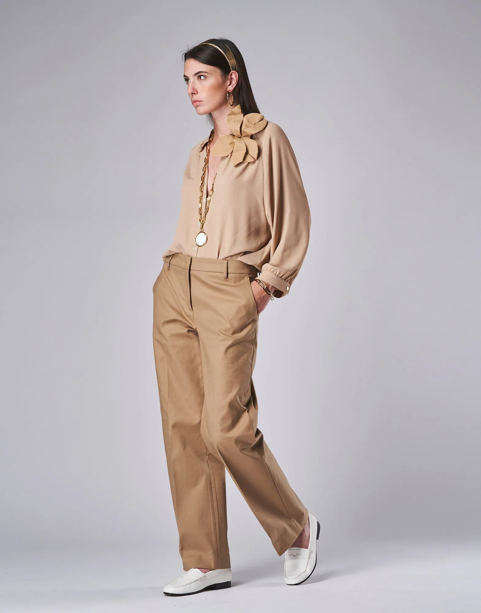 DOUUOD Camicia in Misto Seta
