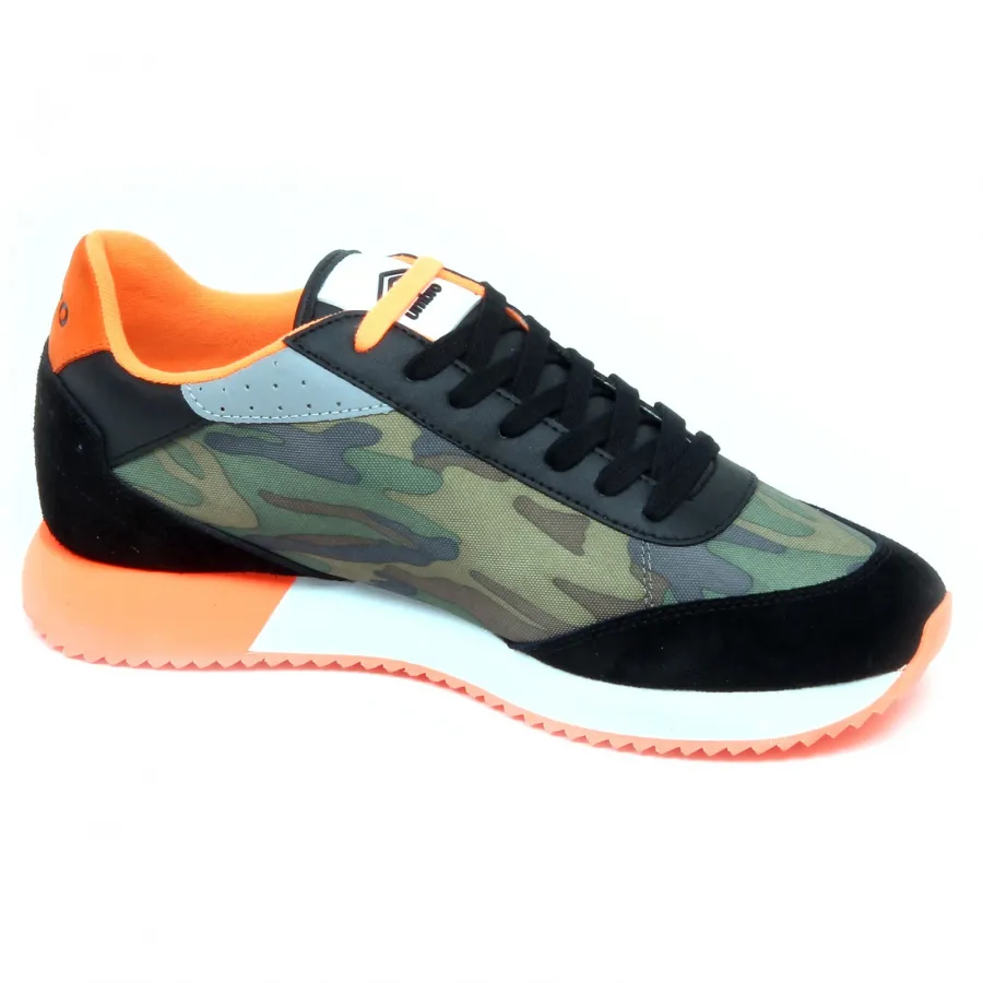 F6066 sneaker uomo black/camouflage UMBRO scarpe running shoe man