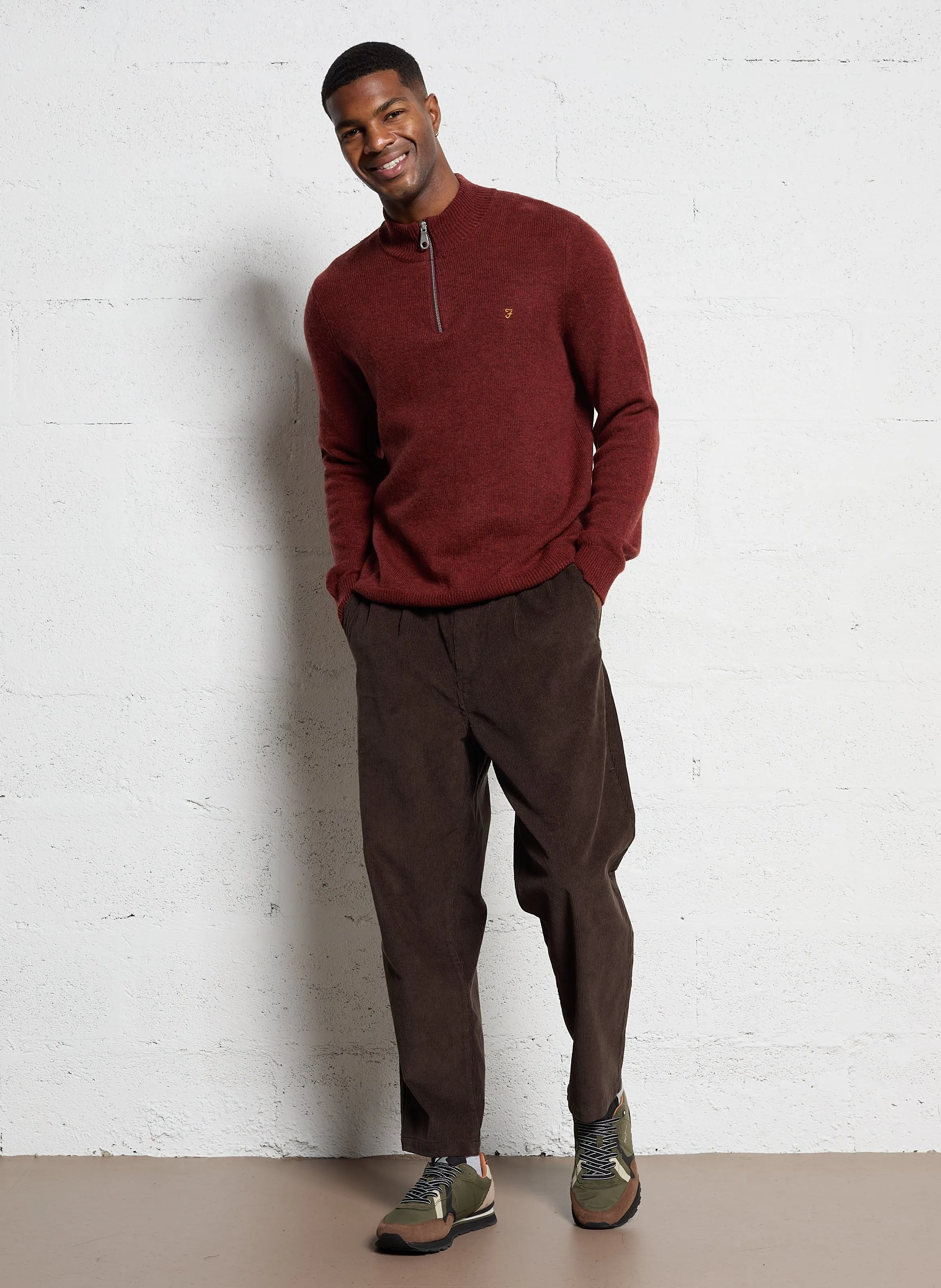  FARAH   HAWTIN - Pantalone dritto in cotone | Marrone