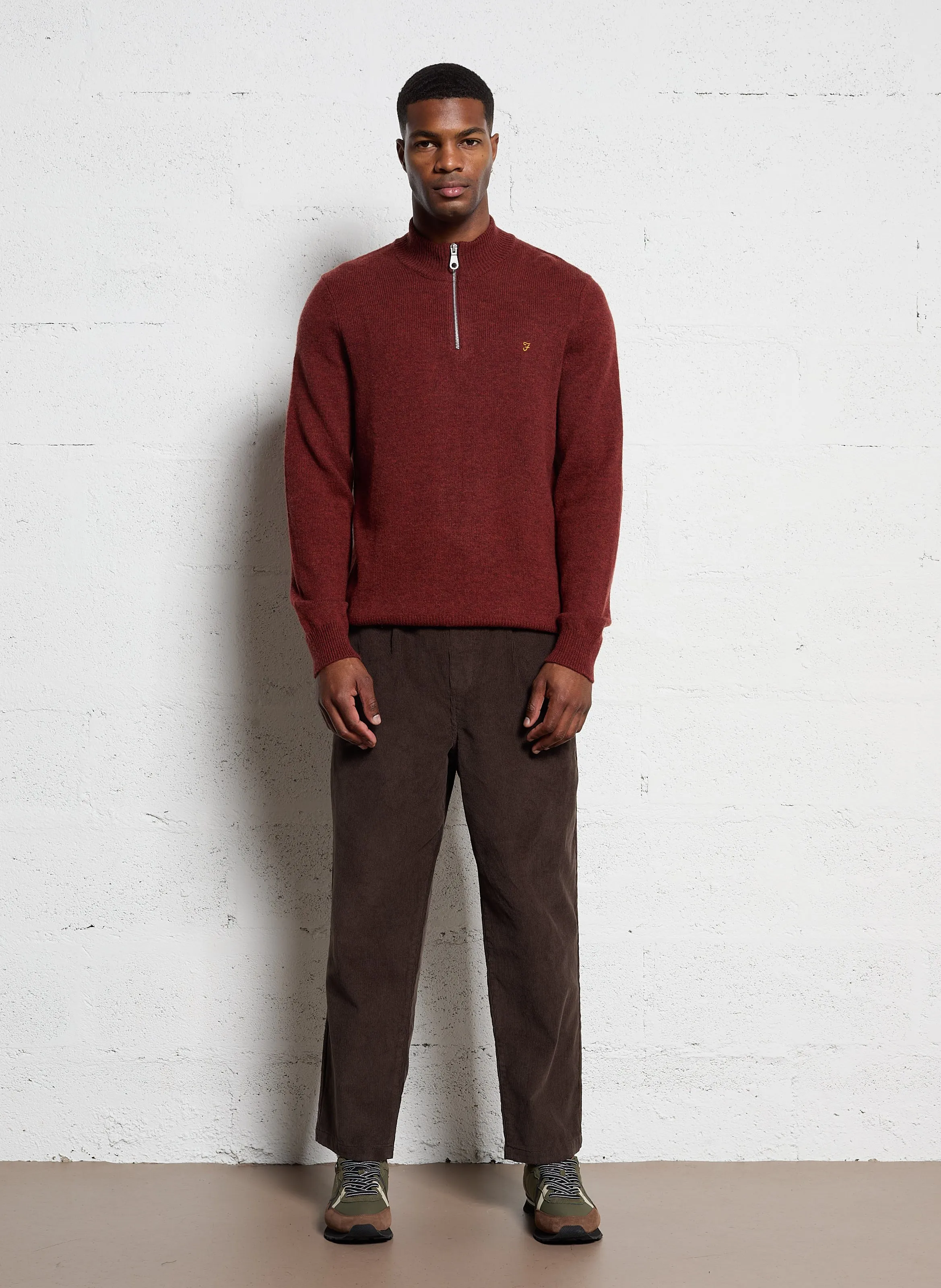  FARAH   HAWTIN - Pantalone dritto in cotone | Marrone